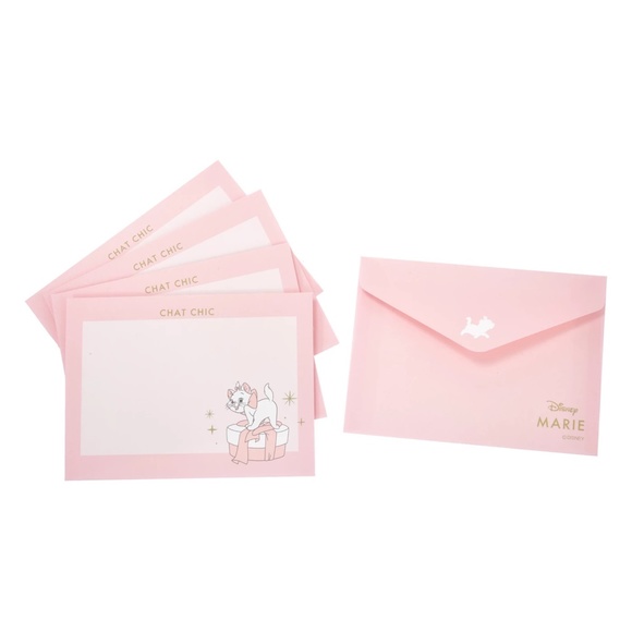 NEW NWT Disney Japan Marie Aristocats Mini Stationery Letter Set Kawaii - Picture 2 of 4